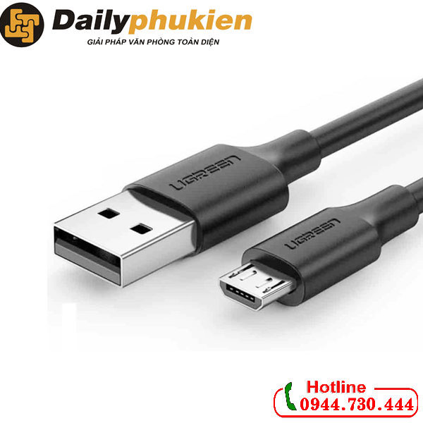 Cáp sạc nhanh điện thoại Micro USB dài 3m UGREEN 60827