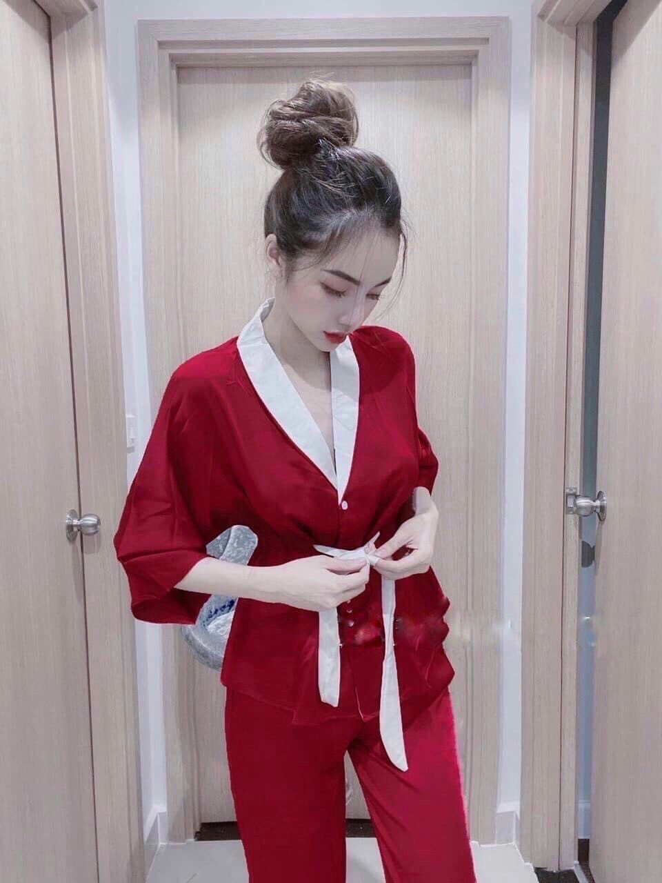 [HCM]SET BỘ PHI LỤA XIN SÒ KIỂU DÁNG SANG TRỌNG CHO CÁC BẠN NỮ MẶC NHÀ DẠO PHỐ aQCS