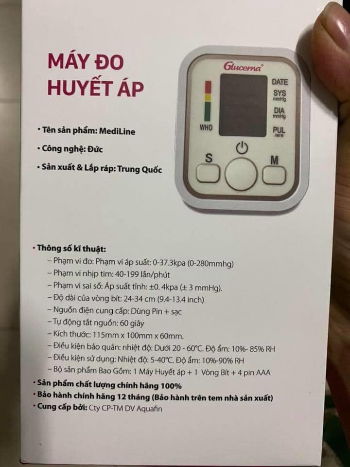 Máy đo huyết áp - Quà tặng từ sữa Glucerna