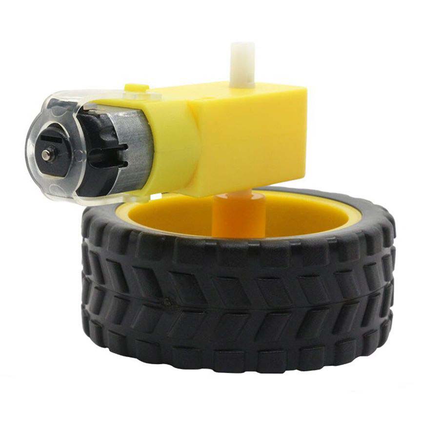 Combo Động Cơ Giảm Tốc Vàng 3V-9V + Bánh Xe