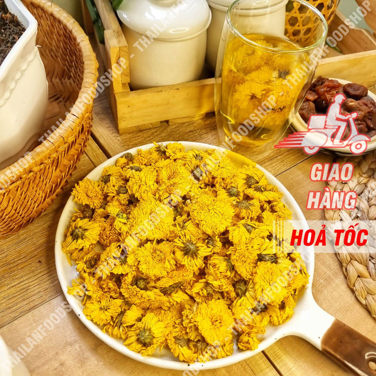 Trà Hoa Cúc Vàng (Hoàng Cúc) Lon 100Gram