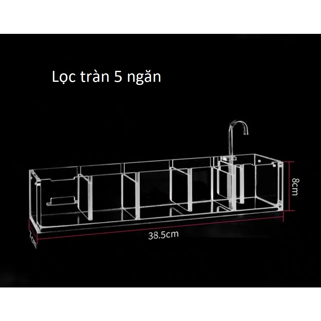 Lọc tràn mini cài thành bể , lọc bể cá ( dùng cho bể nhỏ )