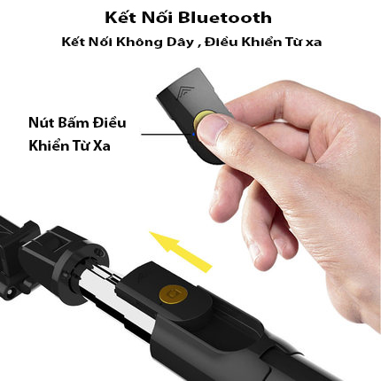 Gậy chụp ảnh, cây chụp hình 3 chân Q07, chống dung điện thoại, kết nối bluetooth xoay 270 độ – belo