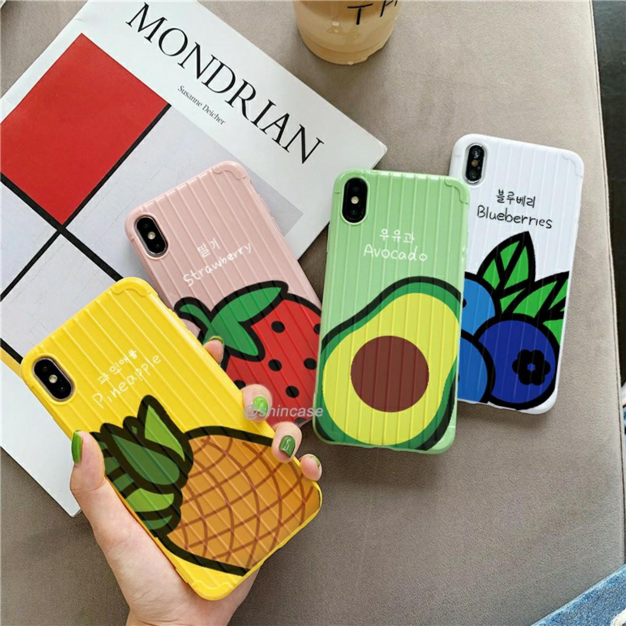 Ốp lưng Xiaomi Redmi Note 9,Note 9s,Mi 8 Pro,Mi 8,Note 8,Note 8 Pro,Redmi 8,Redmi 8A,Mi A2 Lite,Redmi 6 Pro,Redmi 5 Plus,Redmi Note 6,Mi 8 Lite,K20 Pro,K20,ốp Vali hình trái cây-X12