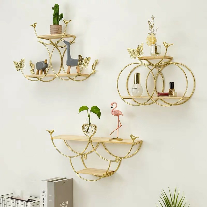 Kệ sắt decor treo tường hình bán Nguyệt