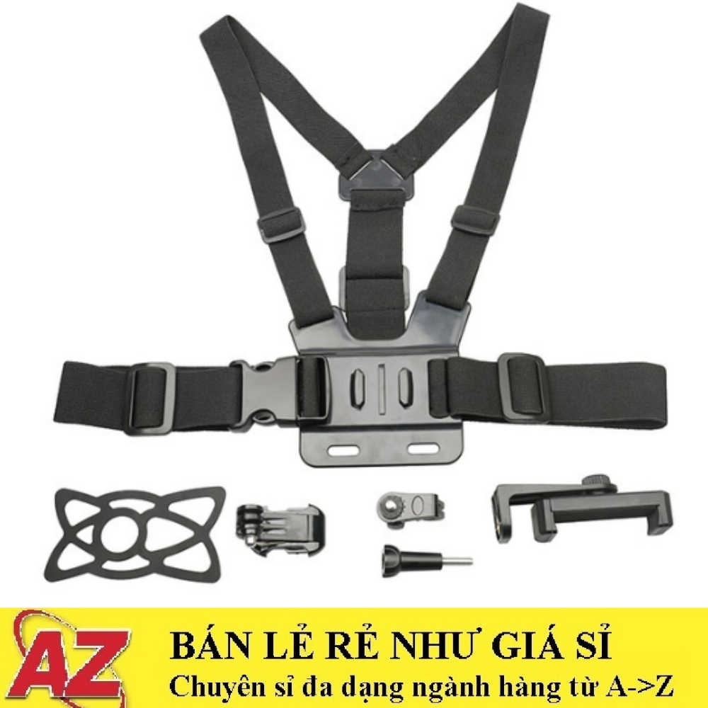 Dây đeo ngực cao cấp kẹp điện thoại ốc siết chắc chắn có lưới chống rung