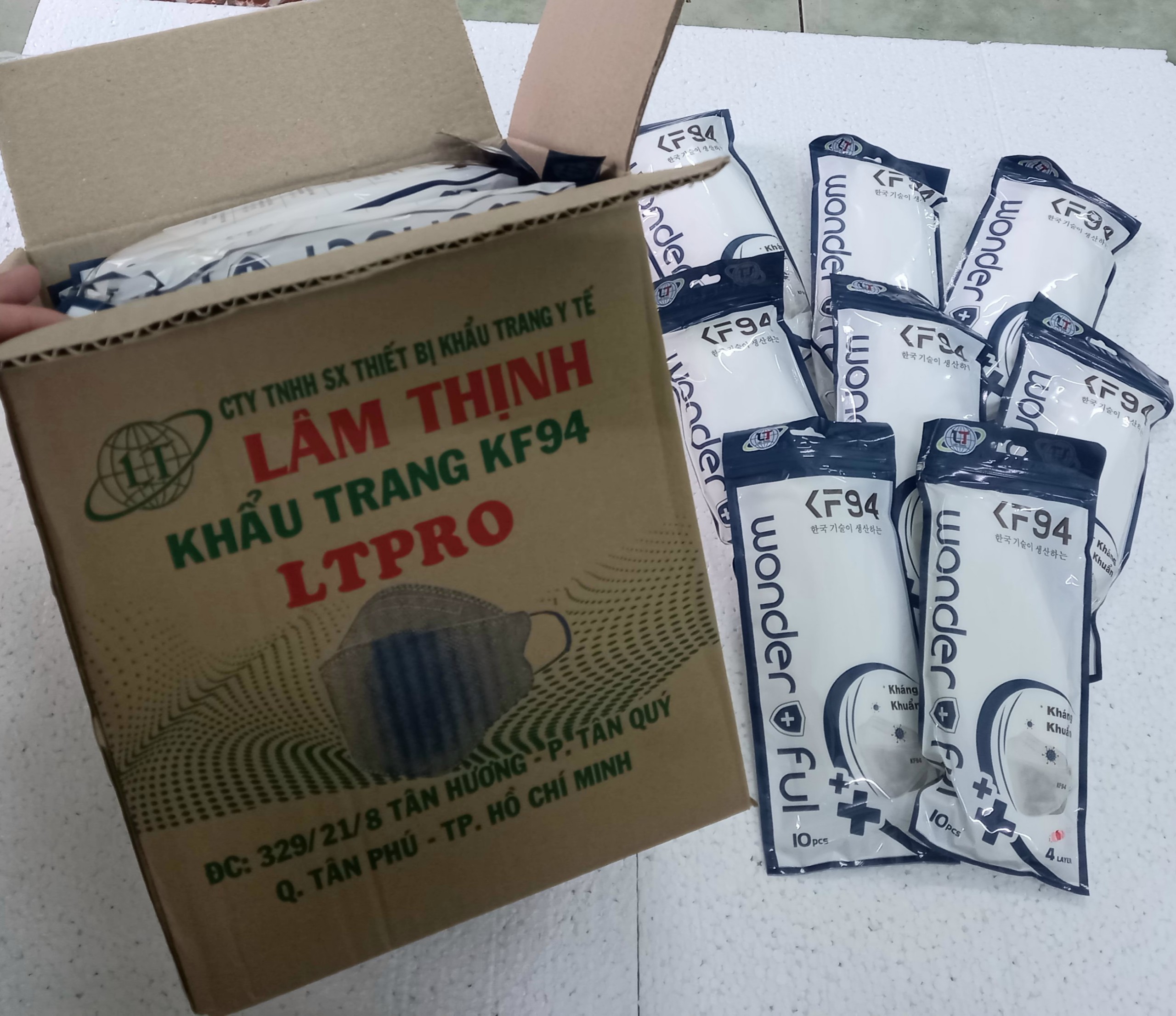 10 Cái Khẩu trang 3D KF 94 kháng khuẩn Lâm Thịnh