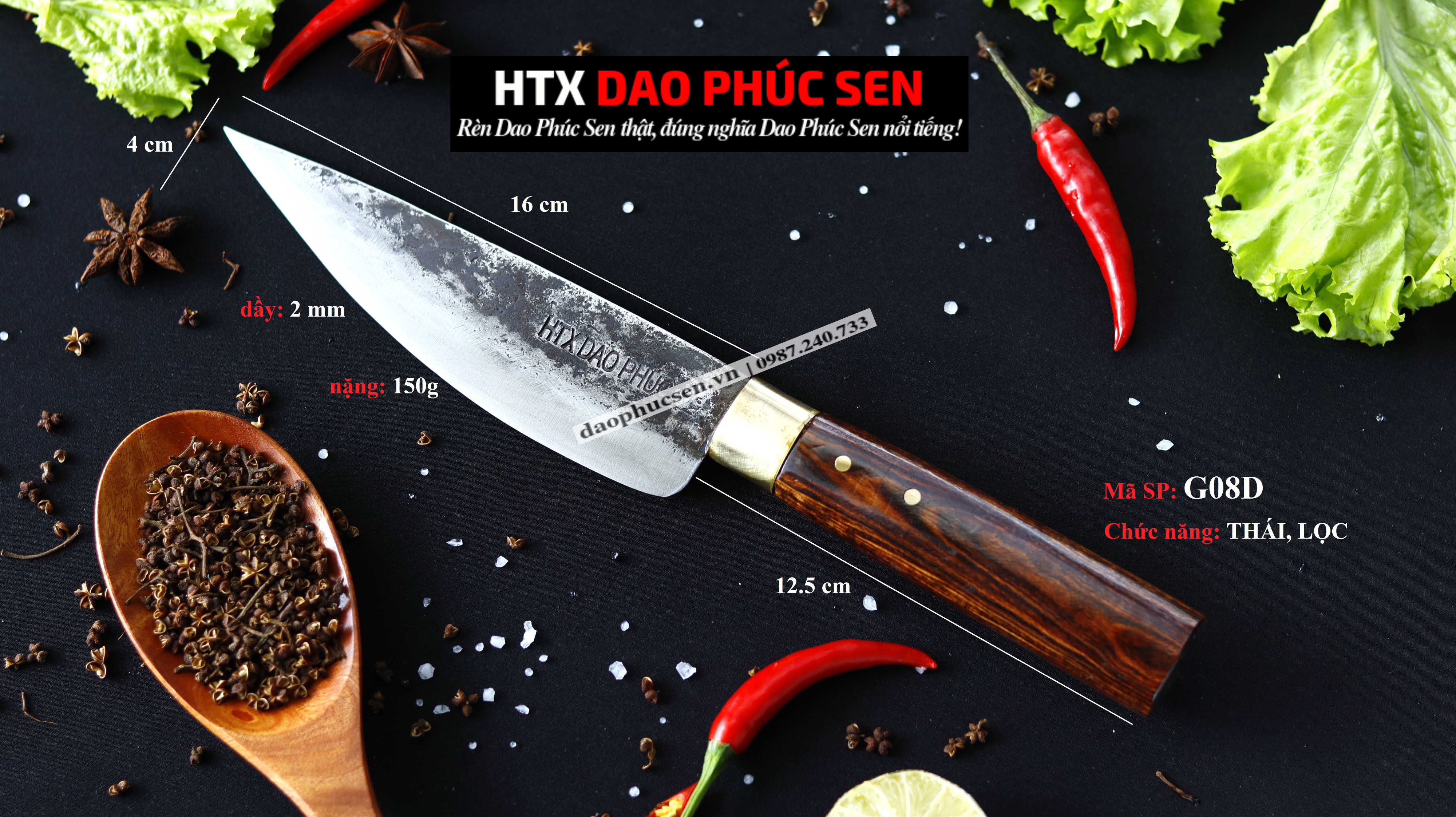 Dao phúc sen bầu lọc 16 khâu đồng