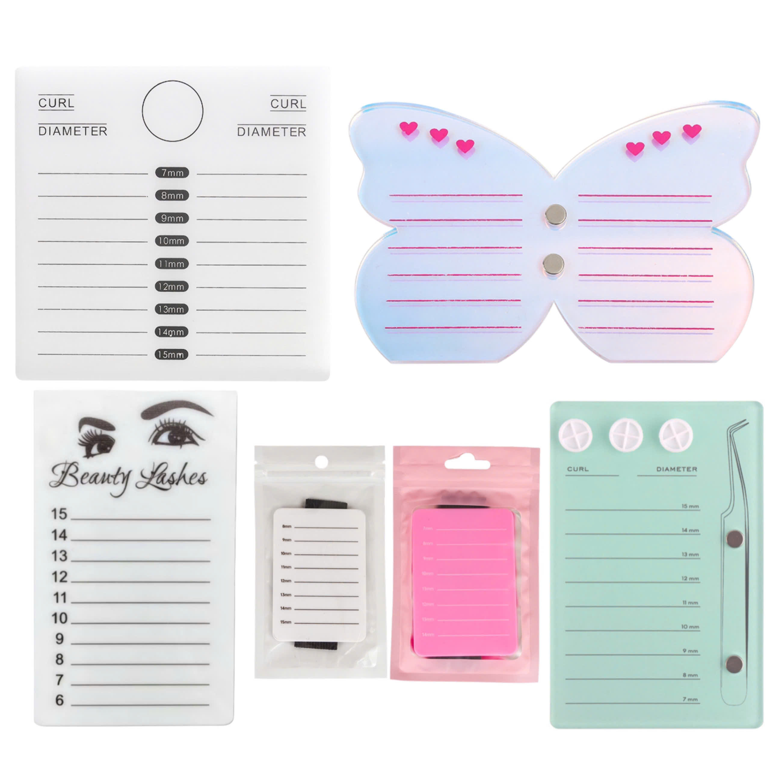 Miếng mica dán line mi có đánh số Beauty Lashes (dụng cụ nối mi)