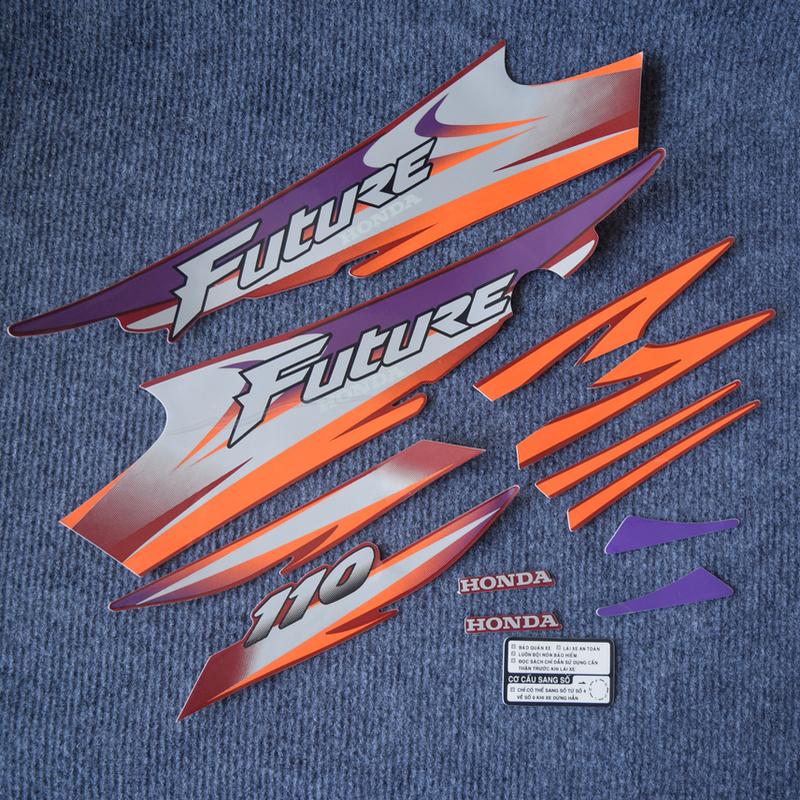 BỘ Tem trang trí xe máy cho FUTURE 1 ( MÀU VÀNG )