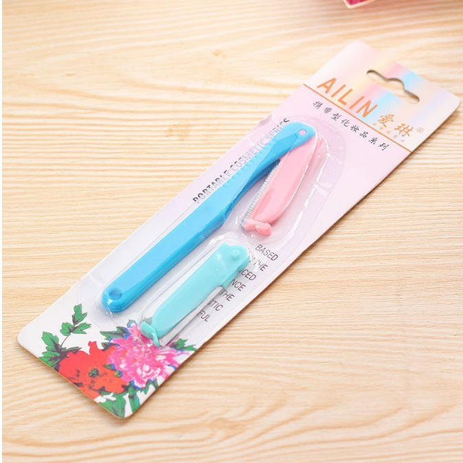 Bộ dao cạo tỉa lông mày 2 lưỡi