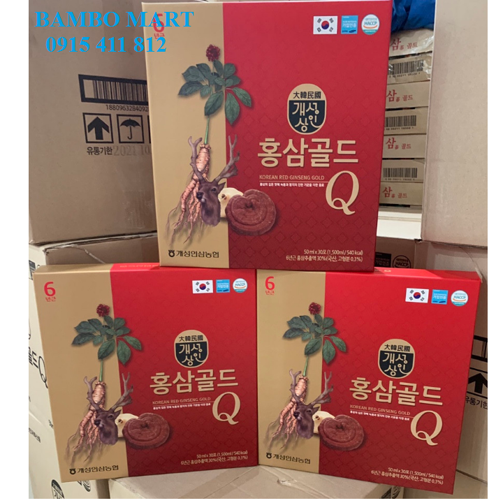 NƯỚC HỒNG SÂM LINH CHI GOLD HÀN QUỐC 30 GÓI