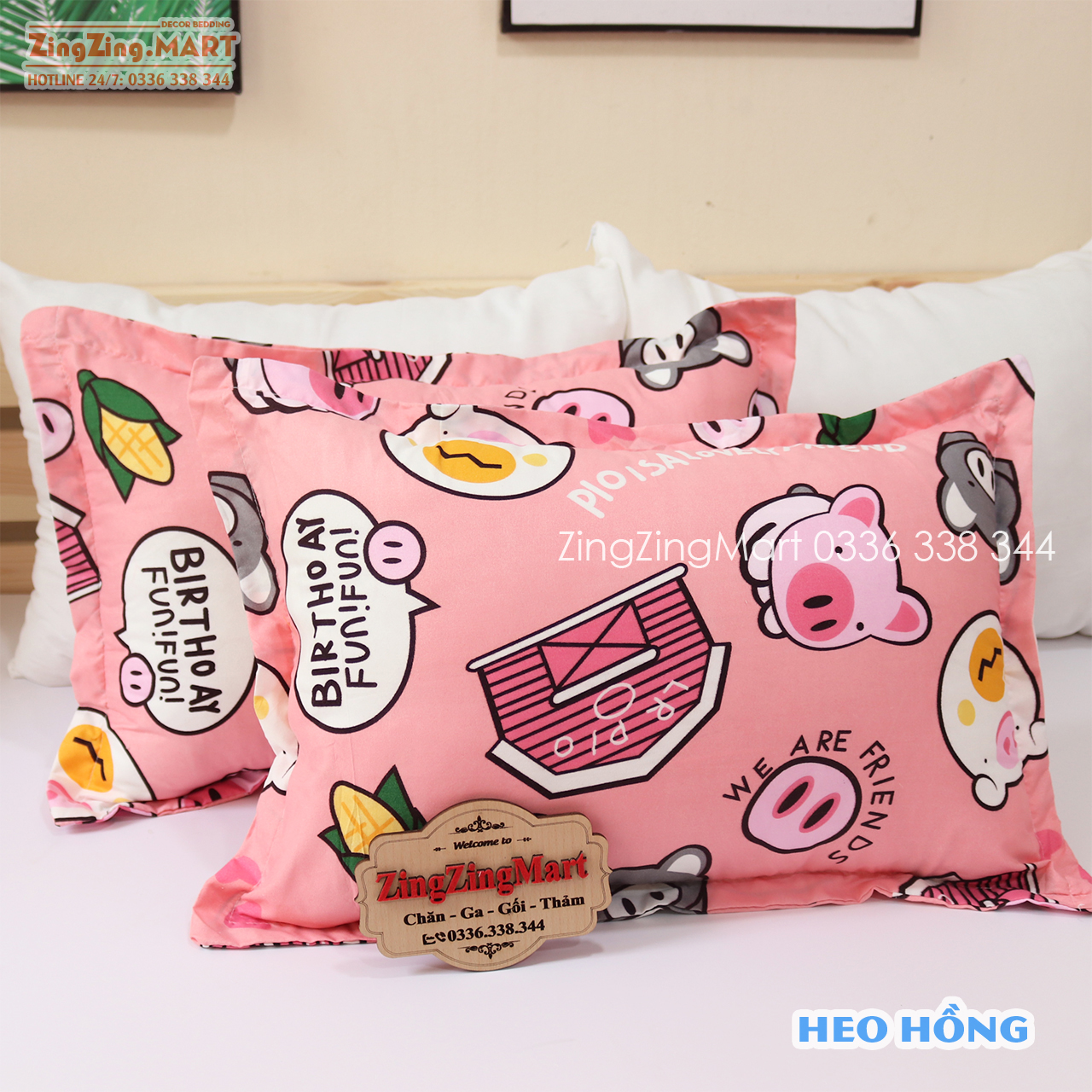 Vỏ Gối Nằm, Áo Gối Nằm Kích Thước 45x65cm Chất Cotton Poly Nhiều Mẫu (được chọn mẫu)