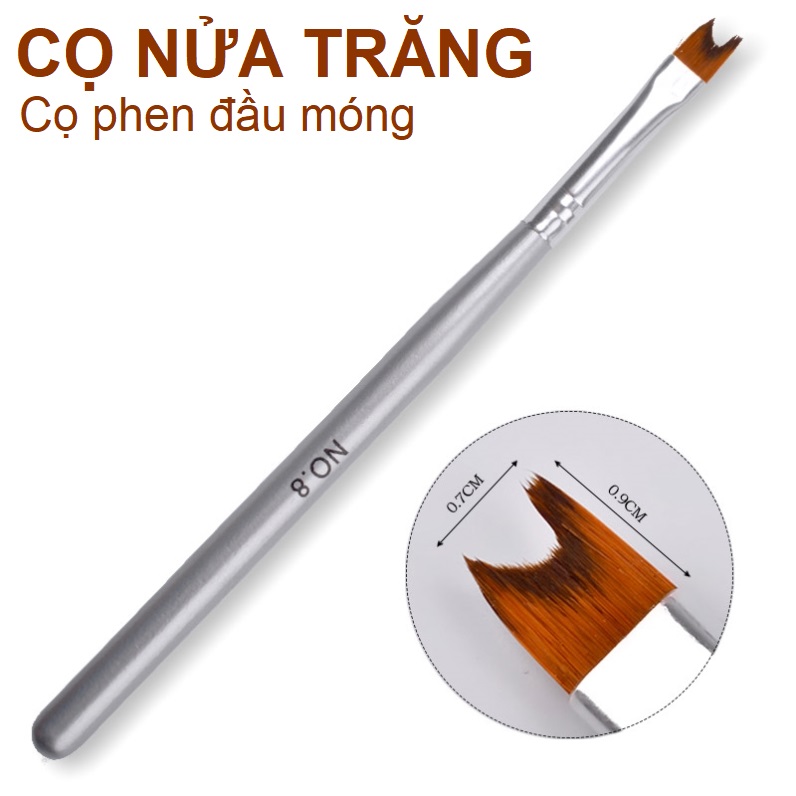 [HCM]Cọ nửa trăng bạc - vẽ hoa phen đầu móng