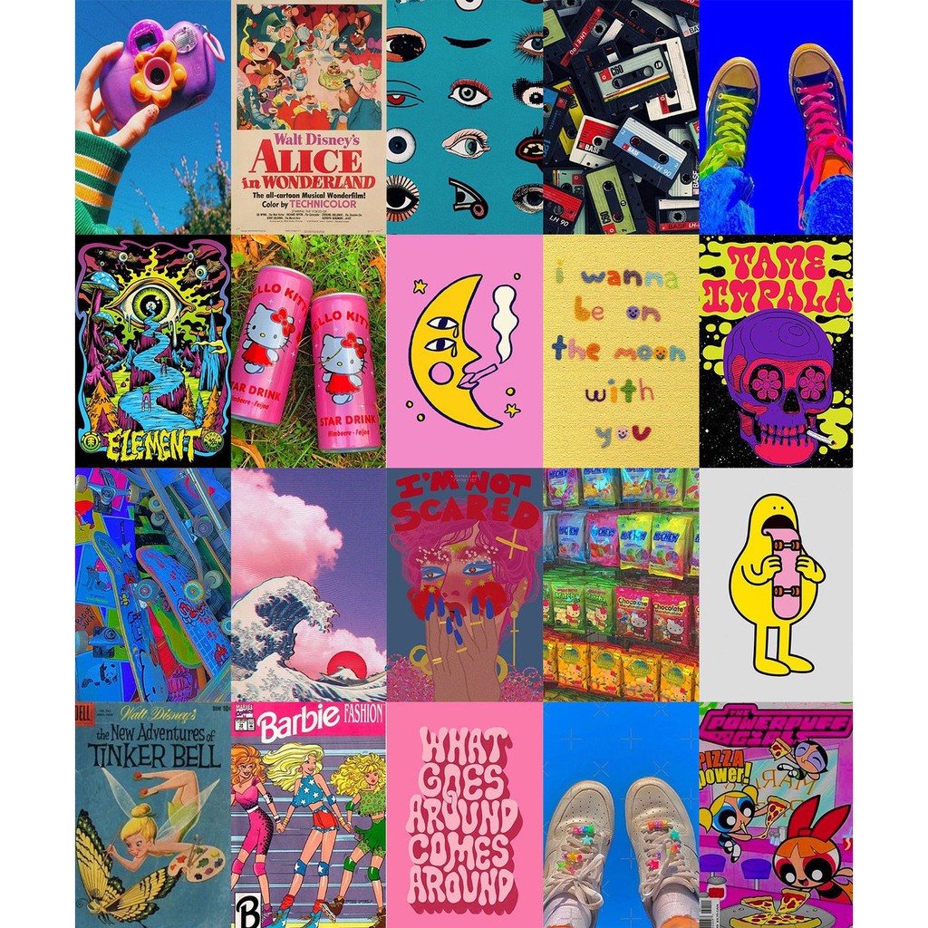 12 tấm Wall Collage - theme INDIE