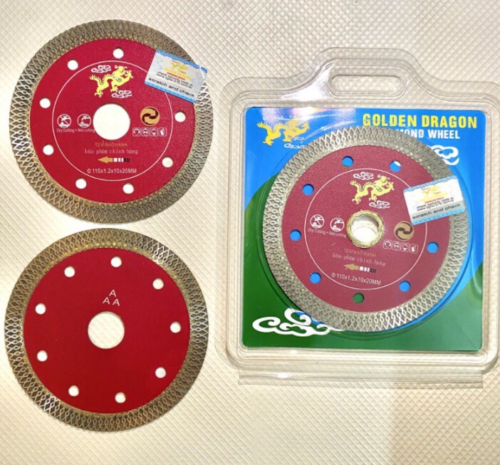 Lưỡi cắt đa năng, lưỡi cắt gạch men rồng vàng cao cấp phi 110mm