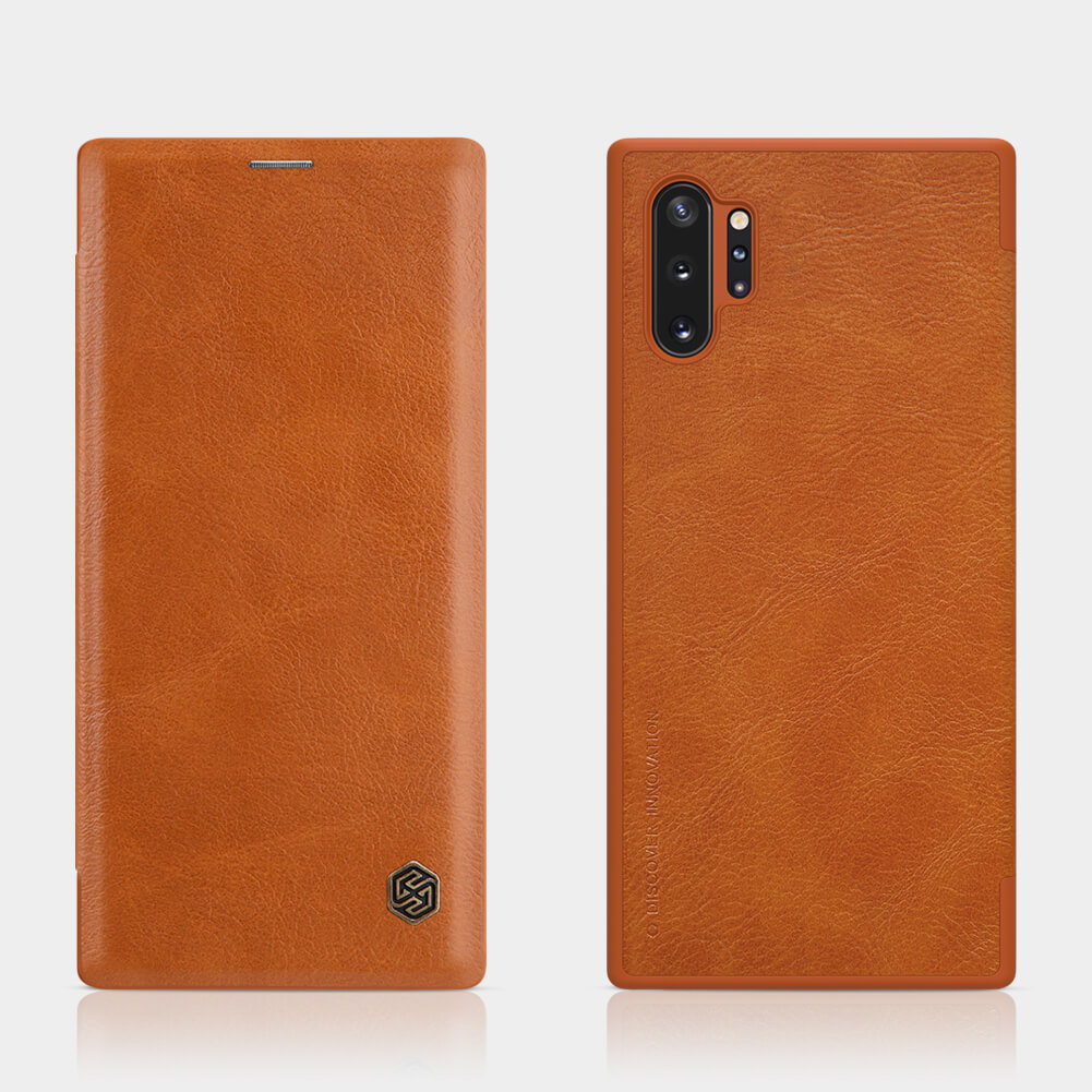 Bao da Samsung Galaxy Note 10 Plus Qin Nillkin da bò cao cấp