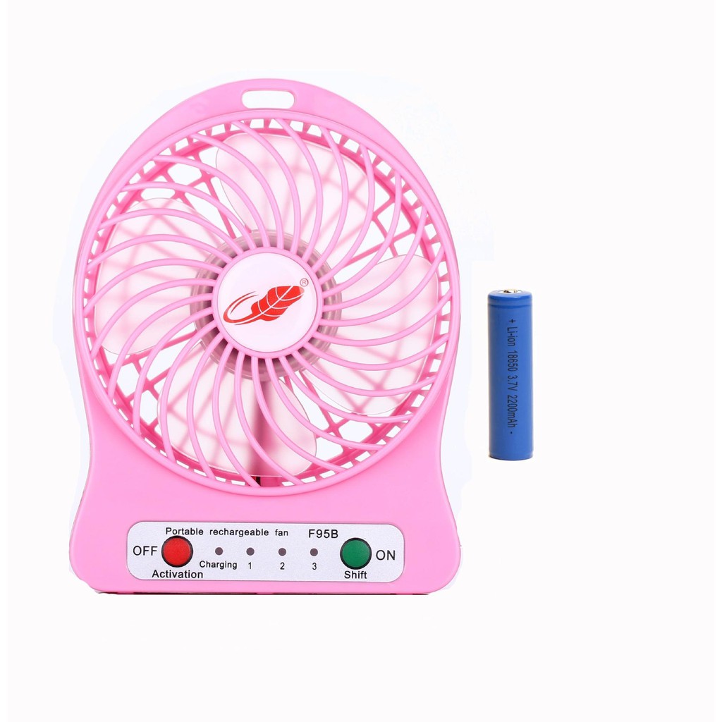 Quạt sạc siêu mát F95B 3 tốc độ sạc pin siêu khỏe (Đen)