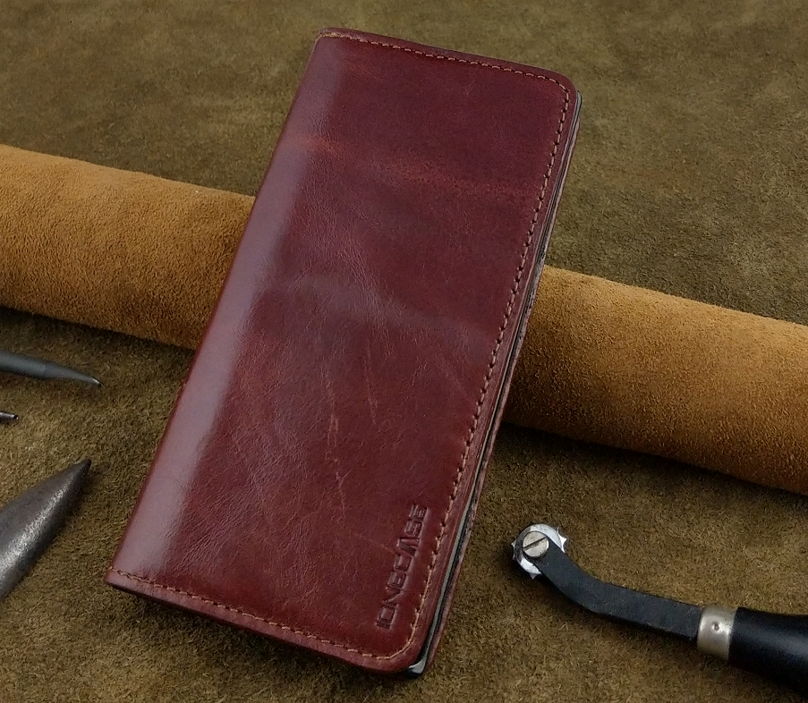 Bao Da Samsung Note 10 Plus Handmade Cổ Điển Da Bò Thật