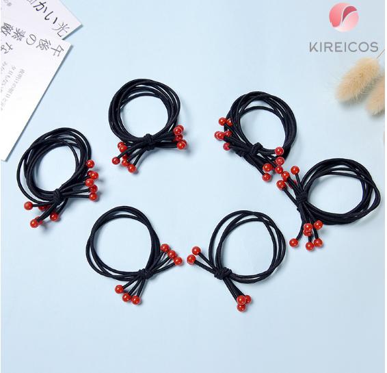 Set 20 Dây Cột Tóc Hàn Quốc Nơ Có Hạt - Màu Ngẫu Nhiên