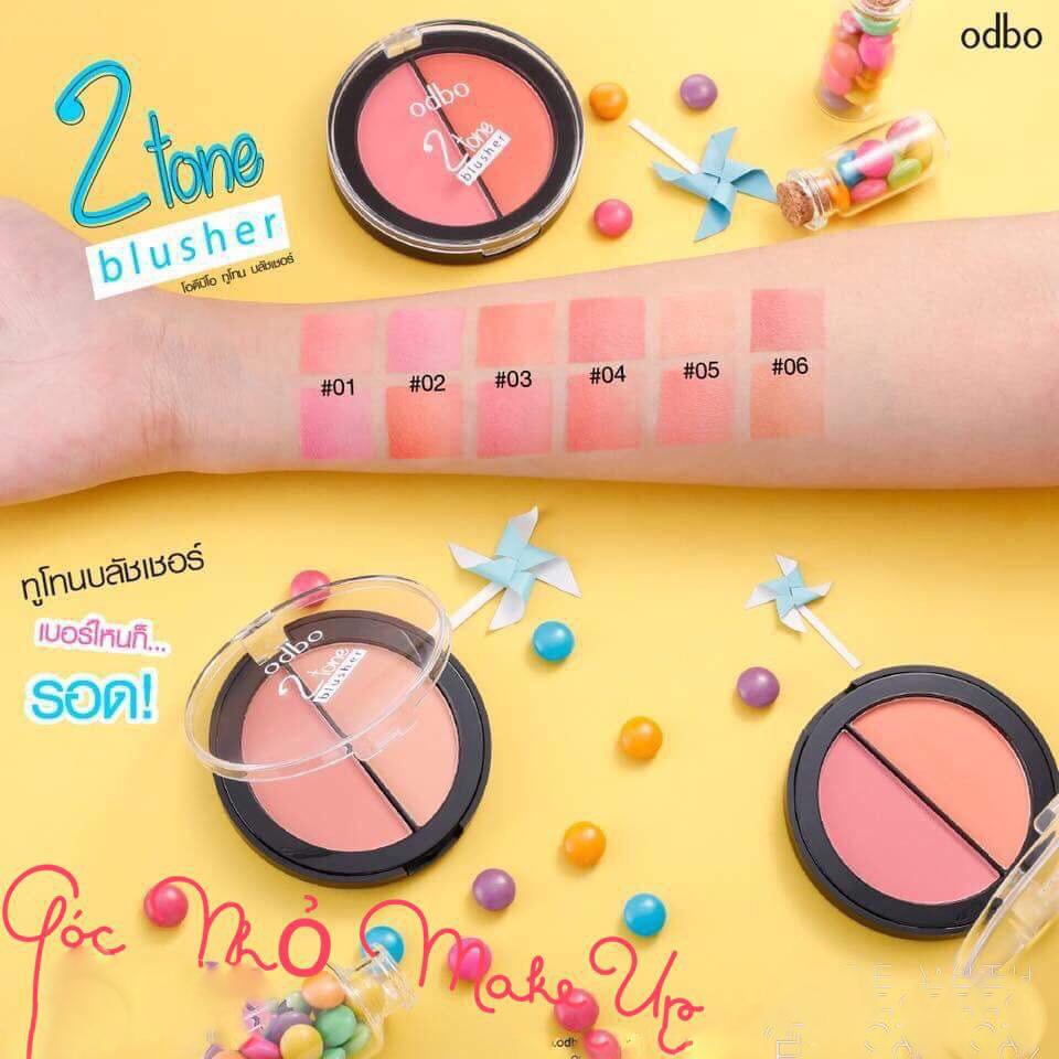 Phấn má hồng ODBO 2 tone Blusher Thái Lan 10.5g