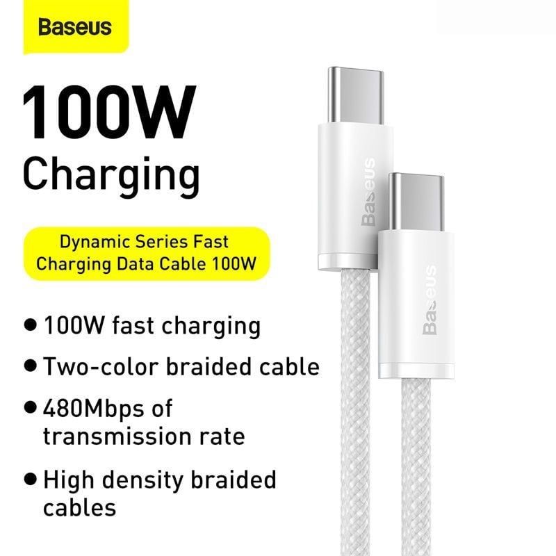Cáp Sạc Siêu Nhanh Baseus Dynamic Series Fast Charging Data Cable Type-C to Type-C 100W CALD000202