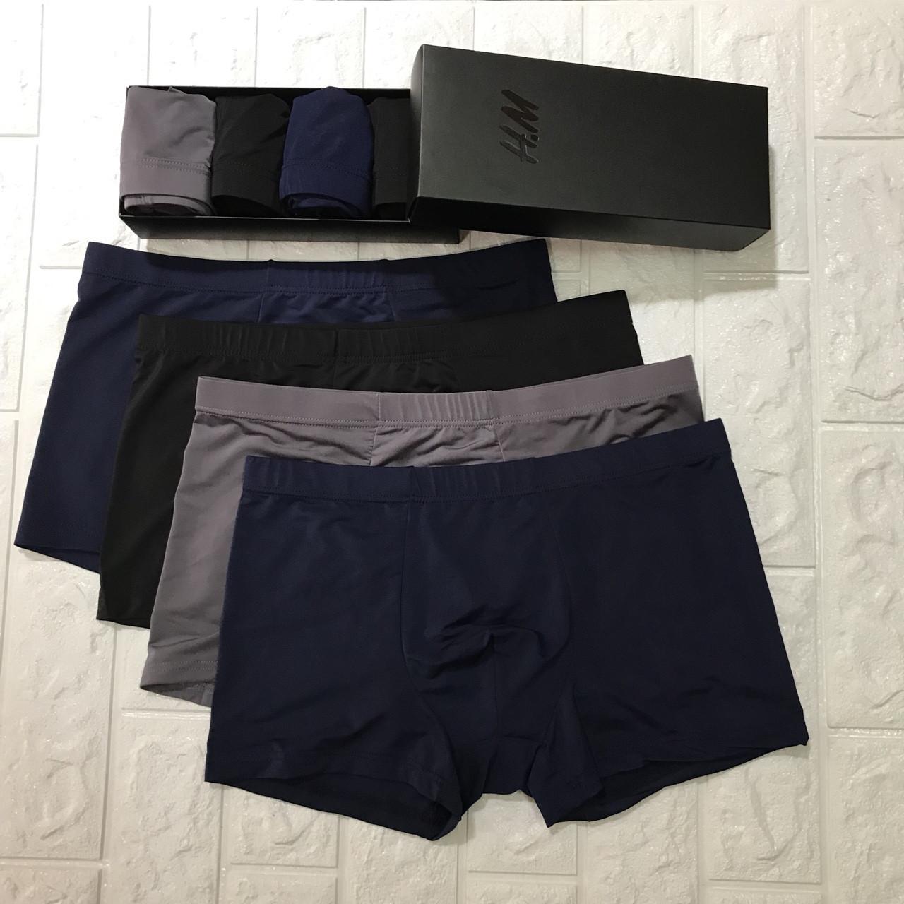 Combo hộp 4 quần boxer HM thanh lịch cao cấp