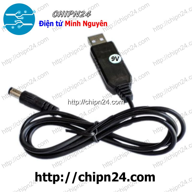 [1 sợi] (D114) Cáp chuyển đổi điện áp từ cổng USB 5V sang 9V