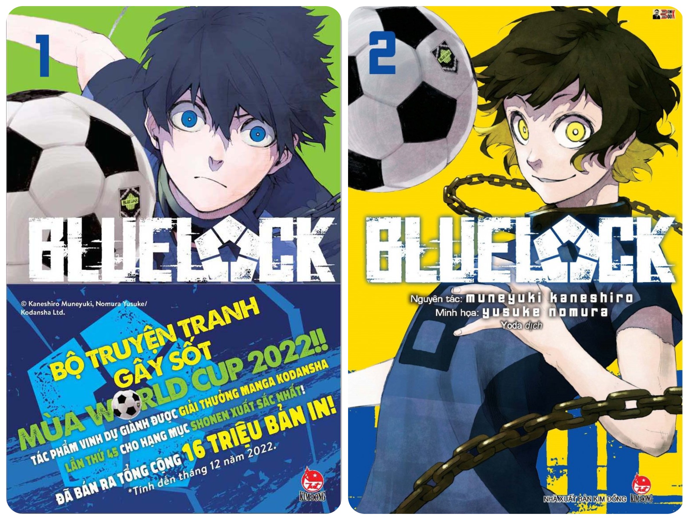 Blue lock - combo tập 1-2 tái bản -tntmanga