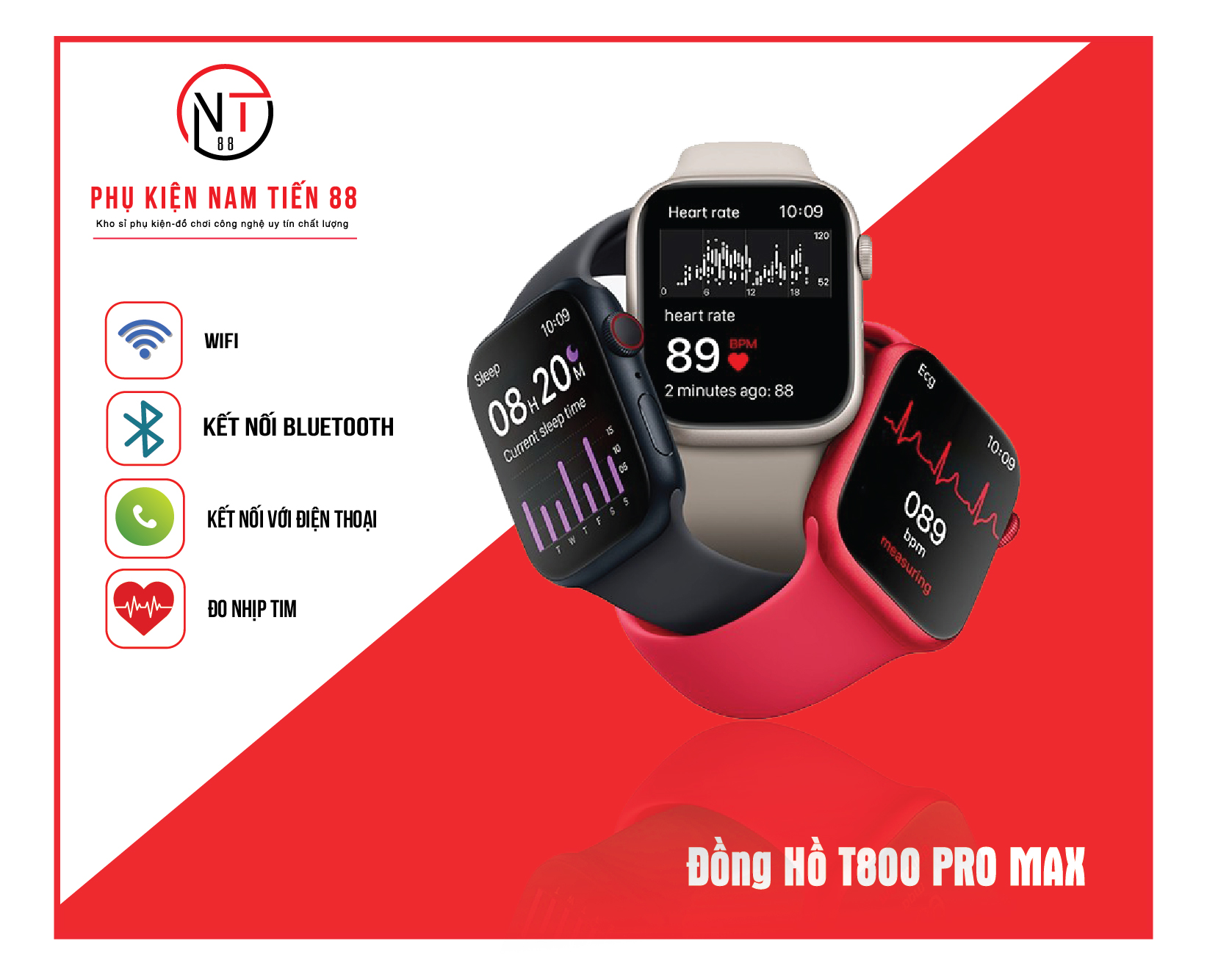 Đồng hồ T800 Pro Max - MixASale