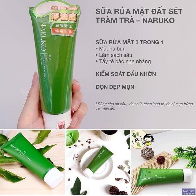 [Chính Hãng] Naruko sữa rửa mặt dạng bùn trà tràm 120 gr