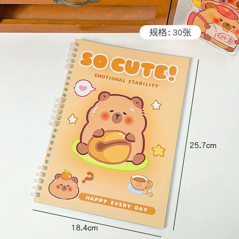 Sổ bìa còng nhựa Capybara khổ A5