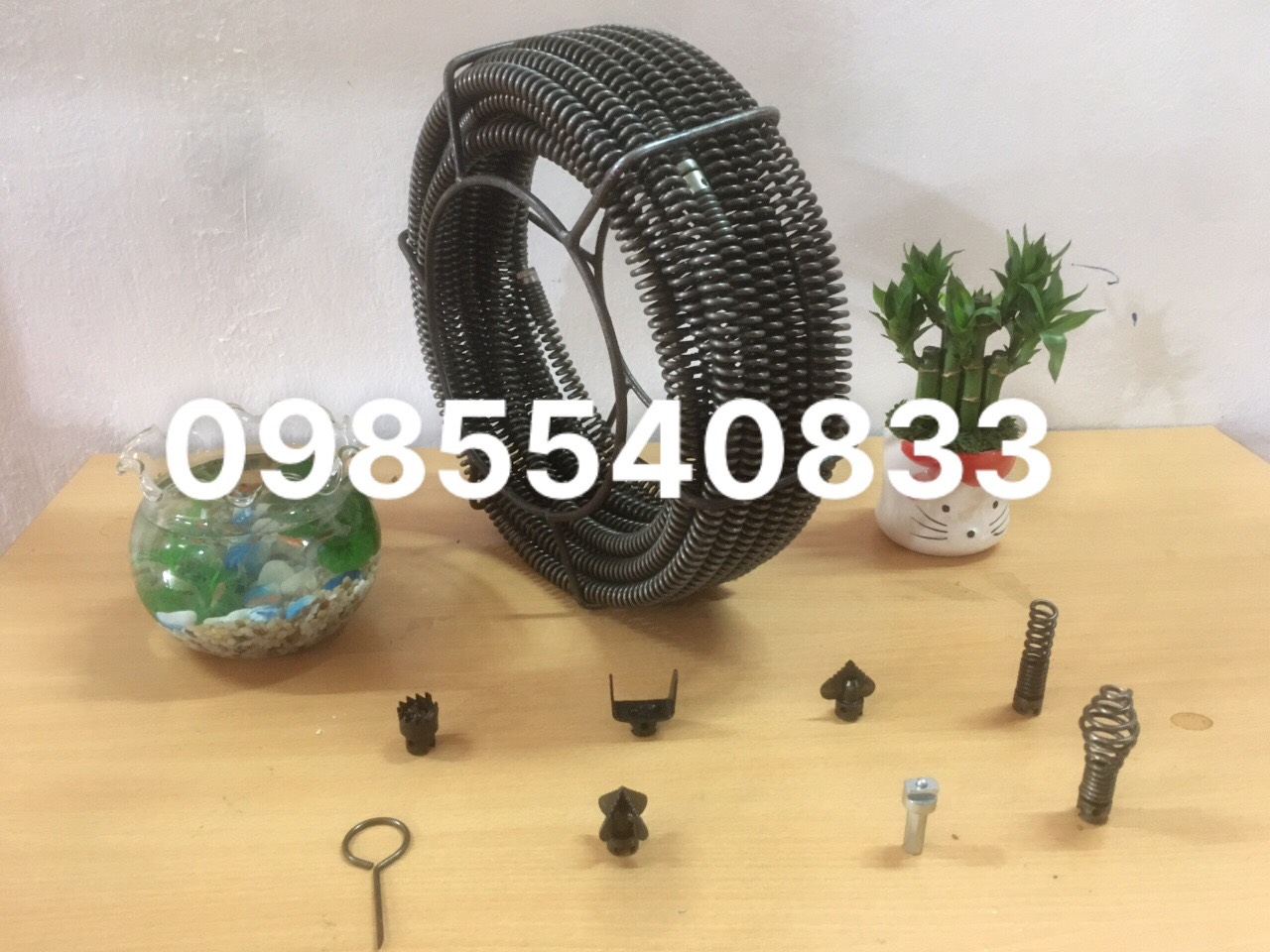 Dây thông tắc dùng cho máy khoan dài 6M ( 6M + 6 đầu thông + kết nối máy khoan....)