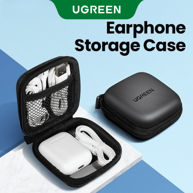 UGREEN Earbud Case Earphone Carrying Case Holder Headphone Mini Pouch Storage Bag for Wireless Wired Earbuds Airpods Model:40816