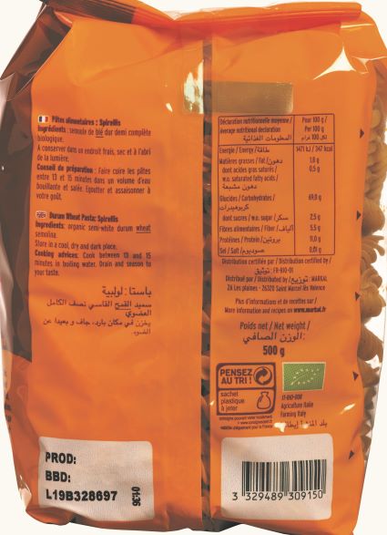 [Hoàn Tiền 15%][HCM]Mì xoắn bán lứt hữu cơ Markal 500g