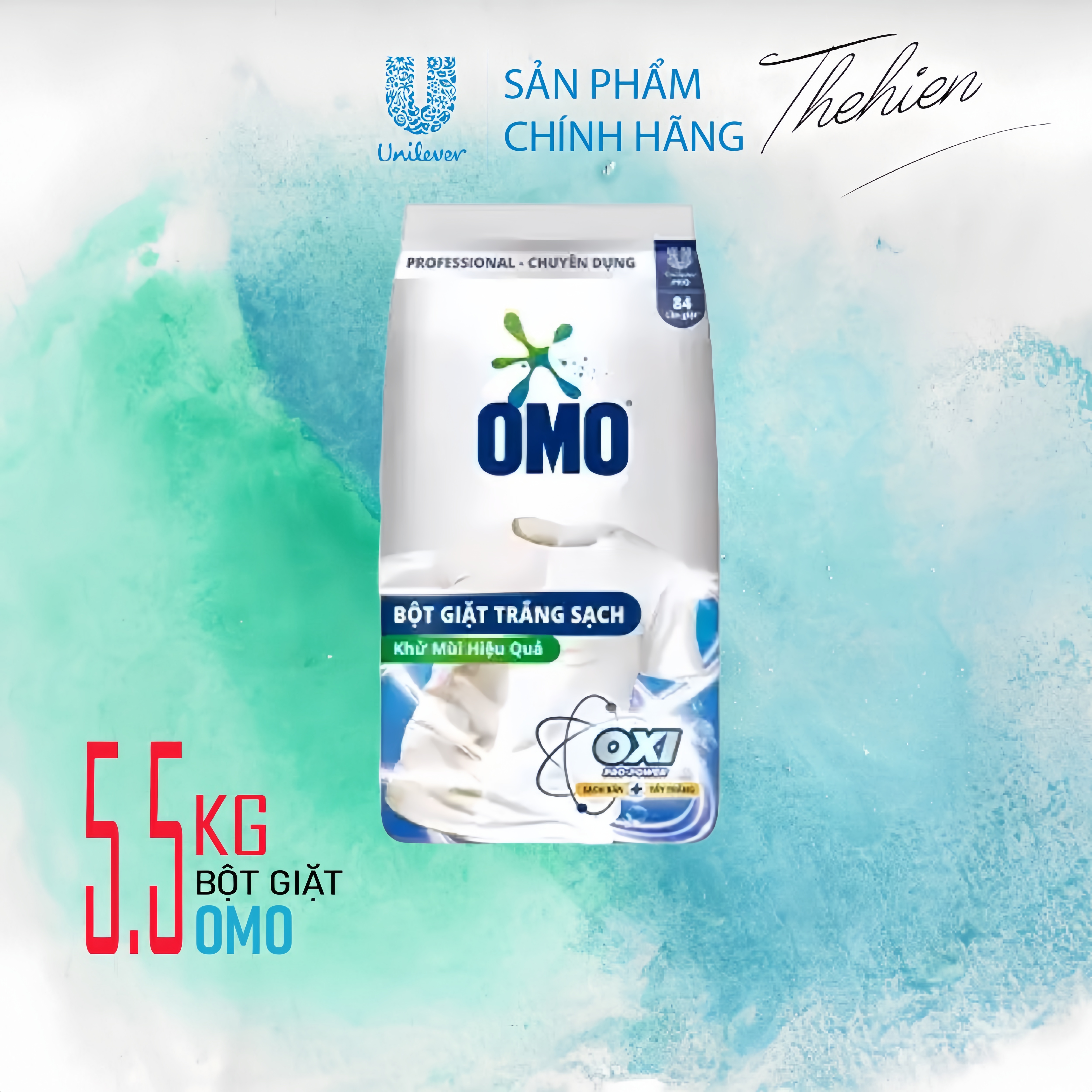 OMO Bột Giặt Trắng Sạch Chuyên Dụng 5.5Kg