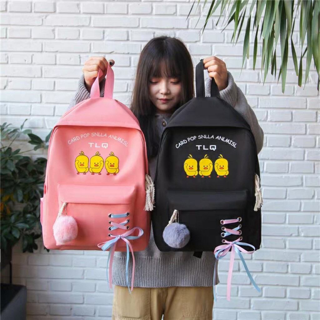 [HCM]Balo Vịt Thắt Nơ thời trang nam nữ