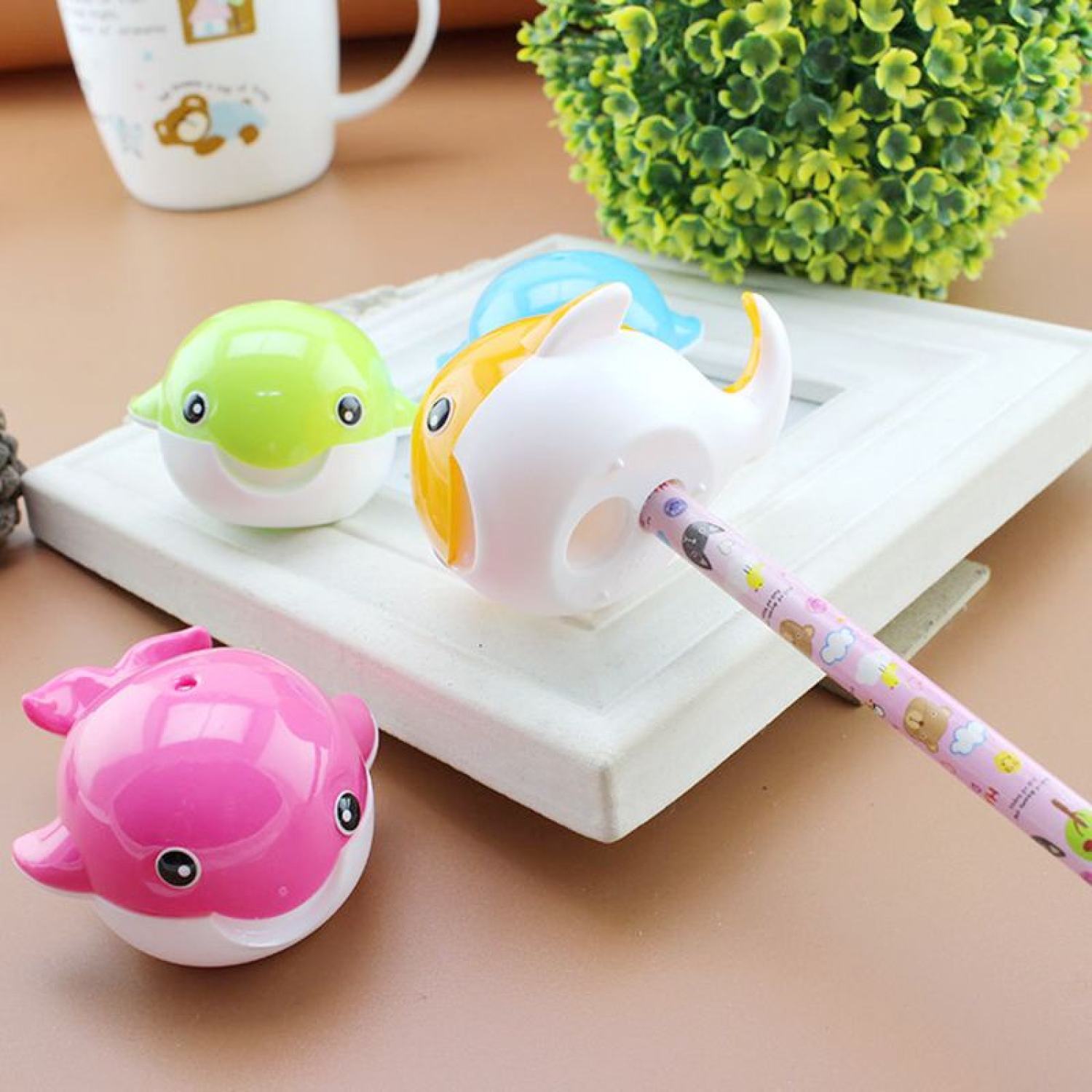 Gọt bút chì 2 lỗ chuốt con cá heo 🐬🐬