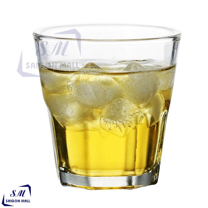 Bộ 6 ly thủy tinh 8 góc 280ml kh389 ly uống trà ly uống rươu đá lạnh
