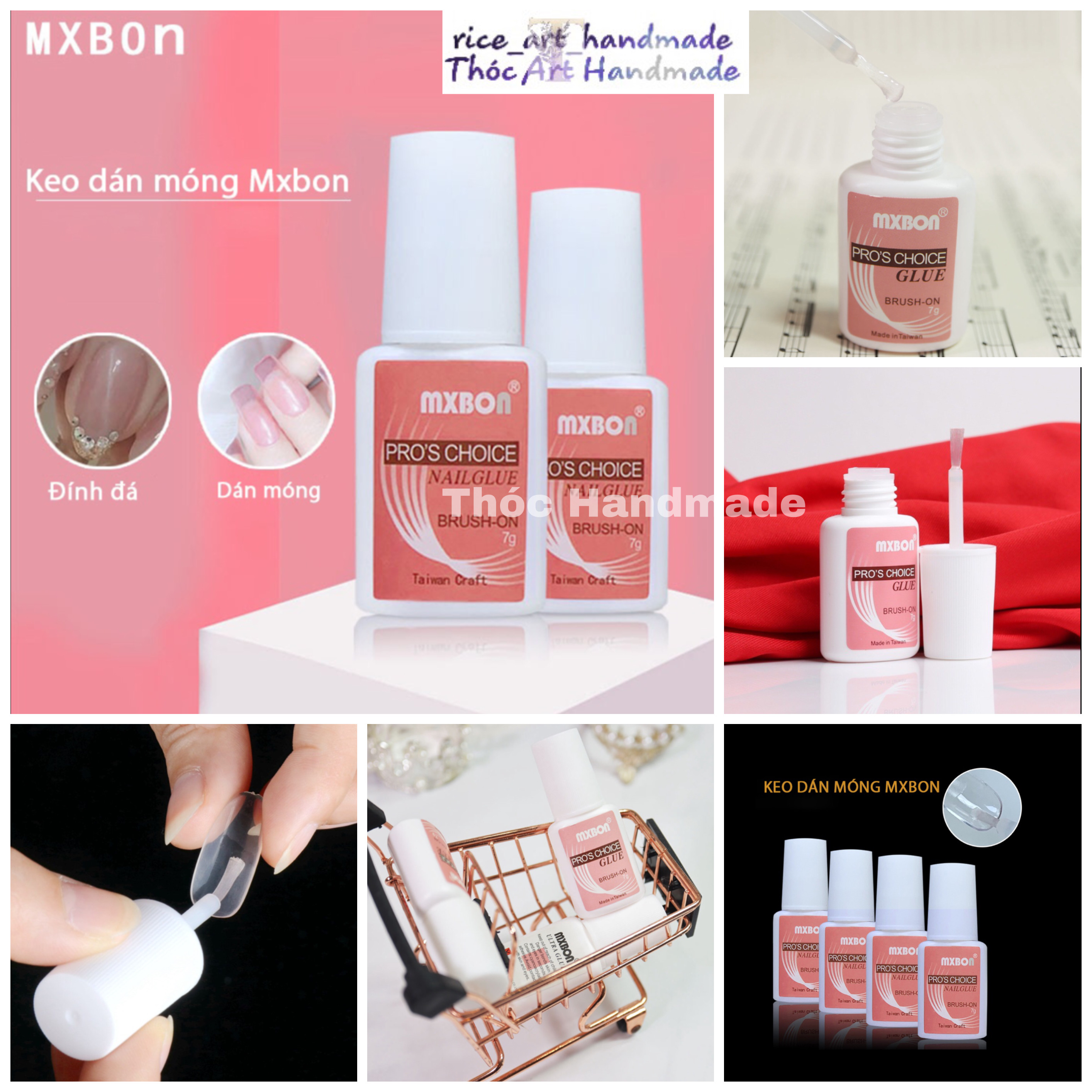 [Thóc Handmade] Keo dán móng giả (nailbox) , đính đá mxbon