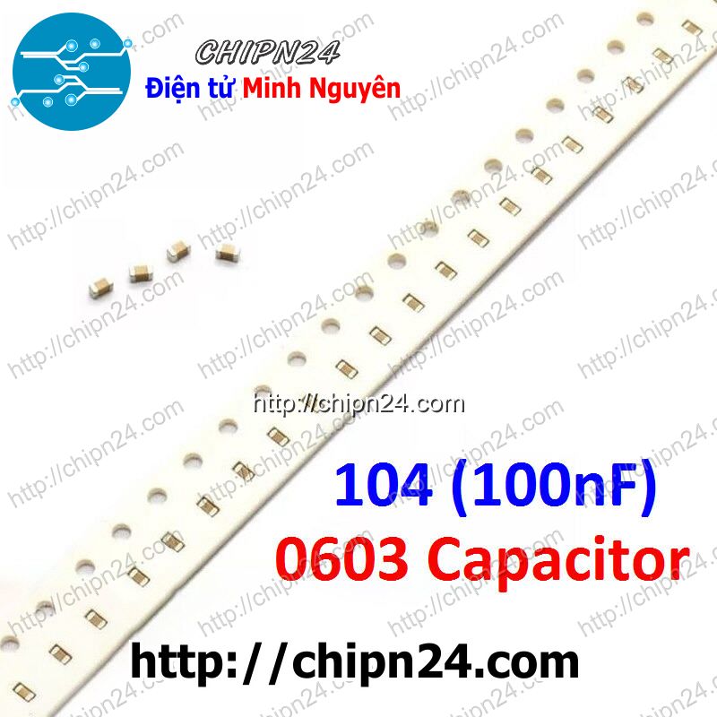 Tụ dán smd 0603 104-100nf 0.1uf 50v 5%