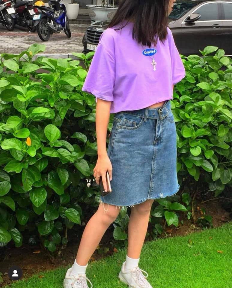 [HCM]Áo croptop nữ cổ trong màu tím cực đẹp (Kèm video hình thật)
