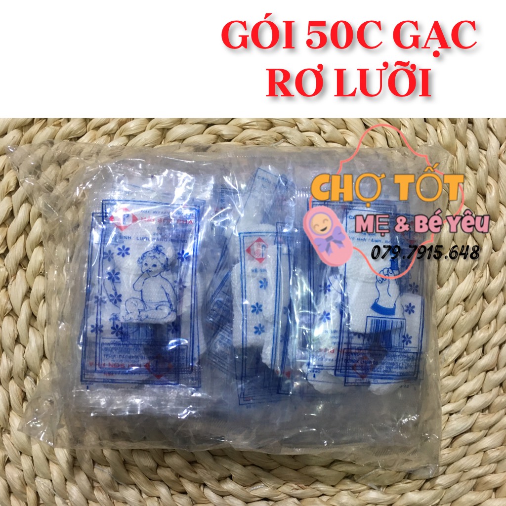 Gói 50 gạc rơ lưỡi hải sơn pha cho bé