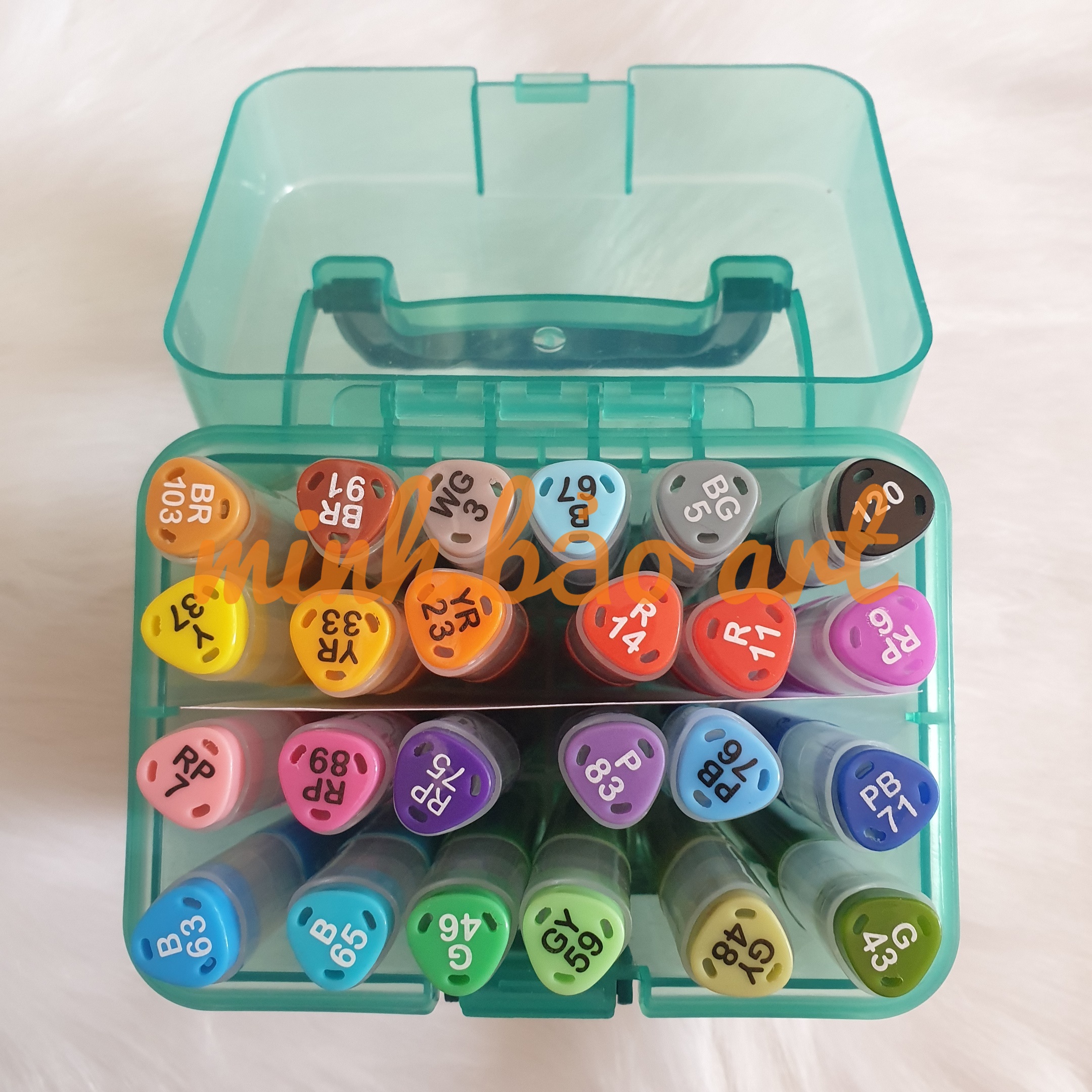 [HCM]BỘ BÚT MARKER HAI ĐẦU HIMI SKIN-FRIENDLY 24/36 MÀU