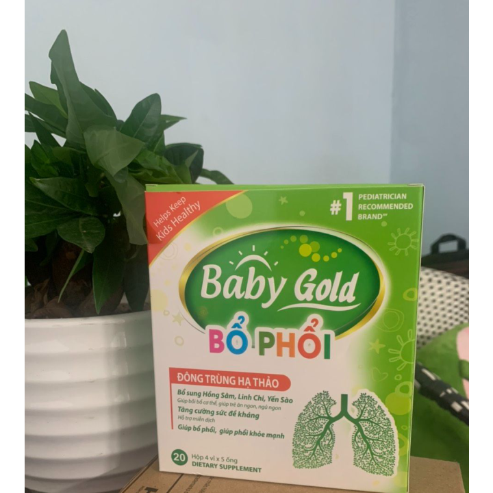 SIRO Baby Gold Bổ Phổi Đông Trùng Hạ Thảo Hồng sâm Linh Chi Yến Xào Hỗ Trợ Bổ Phổi, Giảm Ho, Hạn Chế Tăng Tiết Đờm Giúp bổ phổi cơ thể, giúp trẻ ăn ngon, ngủ ngon hơn.Tăng sức đề kháng, và hệ miễn dịch cho trẻ