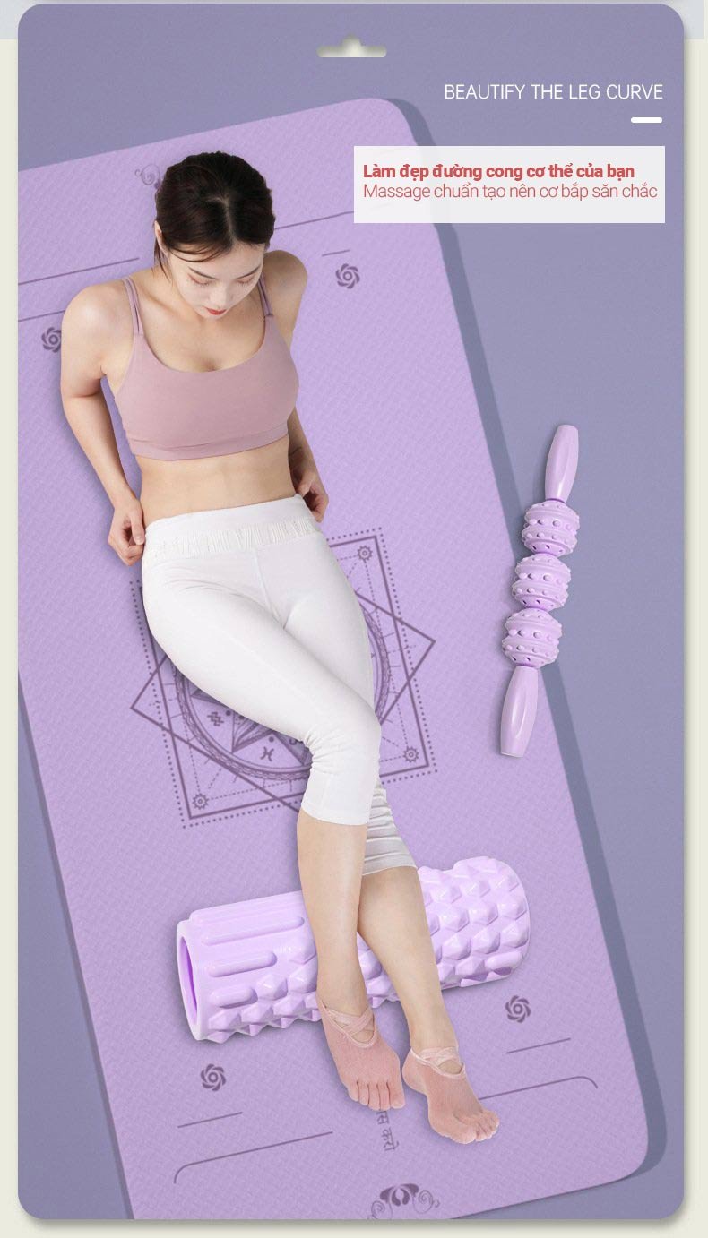 Ống Lăn Massage/ Làm Giãn cơ Foam Roller Cao Cấp 33-45-50cm