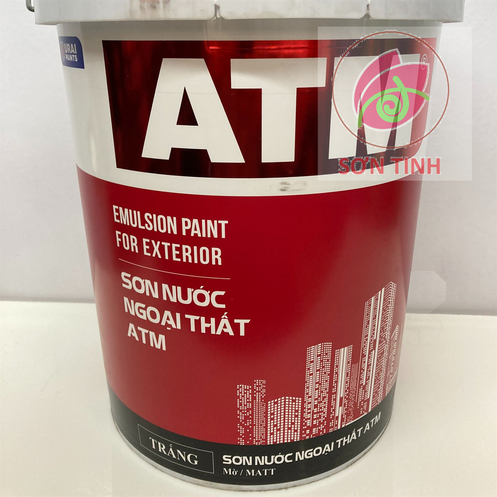 Sơn nước màu trắng ngoại thất atm 17,5l