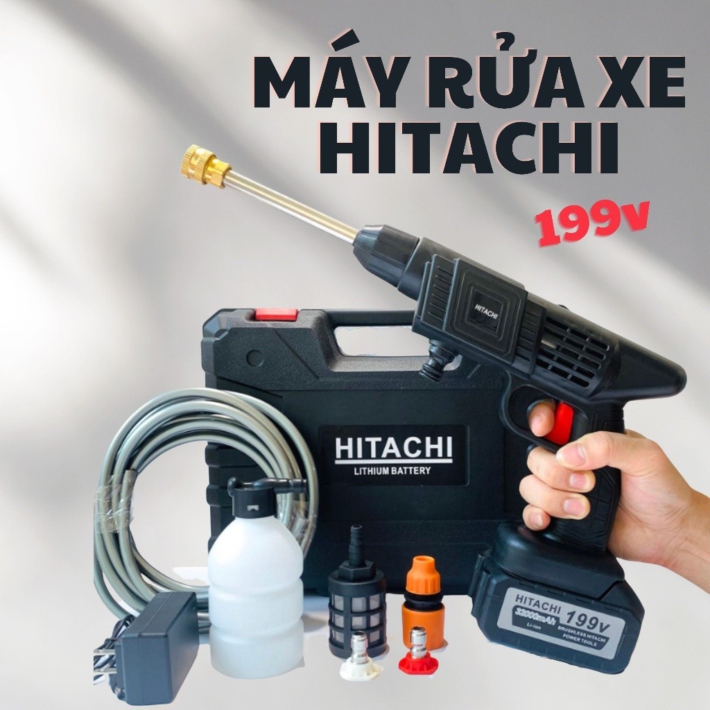 Máy Rửa Xe Mini Cao Áp Công Nghệ Mới Dùng Pin Siêu Khỏe - Máy Rửa Xe Gia Đình Cầm Tay Cao Cấp Đánh Bay Mọi Vết Bẩn Súng Rửa Xe Đa Năng Nhiều Chế Độ Xịt Rửa Xe Rửa Nhà Rửa Sân Vườn Tưới Cây Tiện Lợi Pin Siêu Khỏe 15000mAh