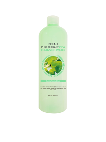 NƯỚC TẨY TRANG DÀNH CHO DA MỤN CHIẾT XUẤT RAU MÁ PEKAH - PEKAH PURE THERAPY CICA CLEANSING WATER 500ML  - 10018