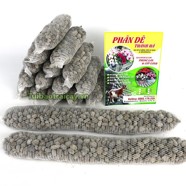 10 túi lưới phân dê dài 30cm đã qua xử lý